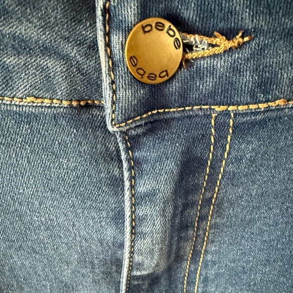 bebe Women's Blue Straight Leg Jeans - Picture 3 of 5